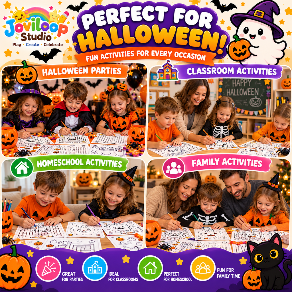 Halloween Activity Book for Kids – 27 Printable Halloween Activities
